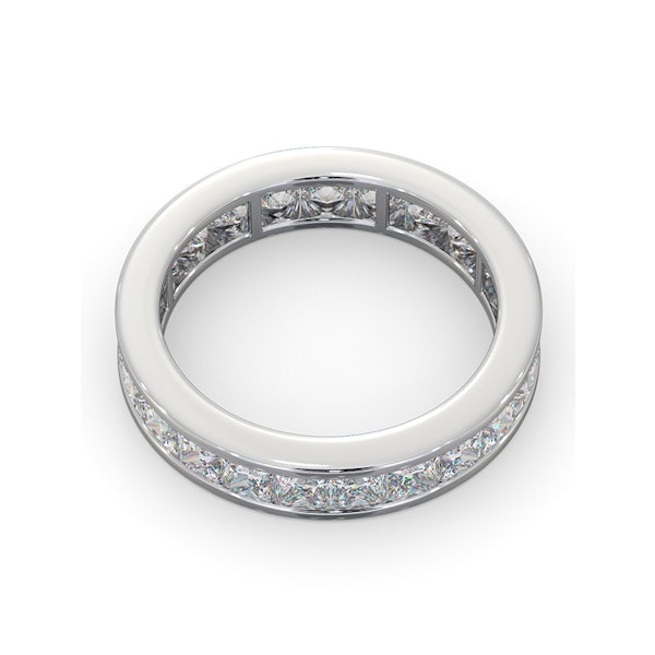 Mens 3ct H/Si Diamond 18K White Gold Full Band Ring - Image 4