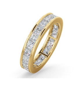 Mens 3ct H/Si Diamond 18K Gold Full Band Ring