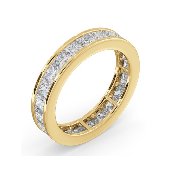 Mens 3ct H/Si Diamond 18K Gold Full Band Ring - Image 2