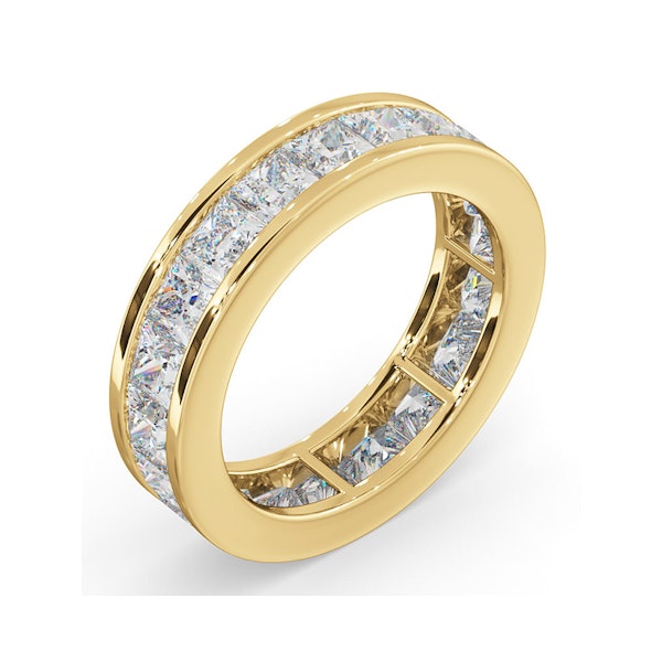 Mens 5ct G/Vs Diamond 18K Gold Full Band Ring - Image 2