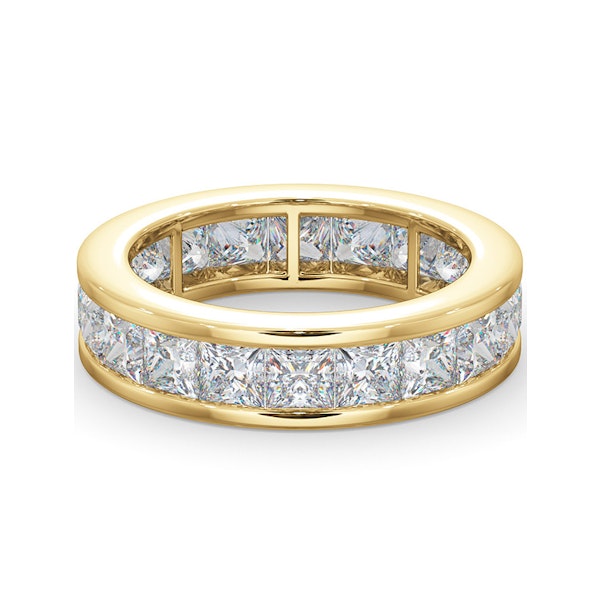 Mens 5ct G/Vs Diamond 18K Gold Full Band Ring - Image 3