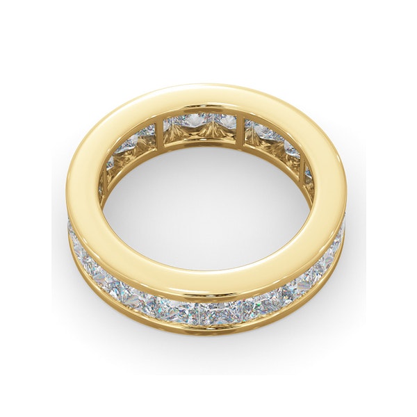 Mens 5ct G/Vs Diamond 18K Gold Full Band Ring - Image 4