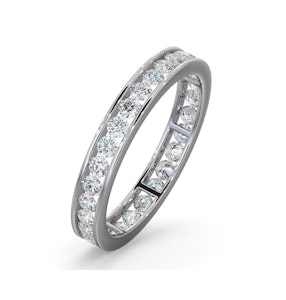 Rae 1.00ct H/Si Diamond Eternity Ring Channel Set in 18K White Gold - Size R