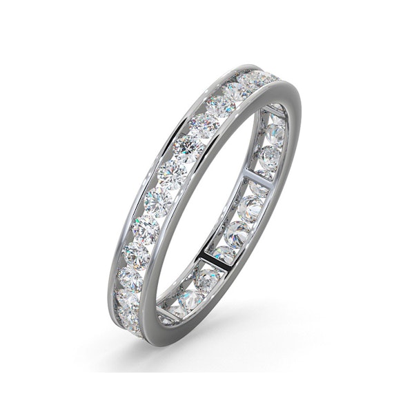 Diamond Eternity Ring Rae Channel Set 1.00ct H/Si in 18K White Gold - Image 1