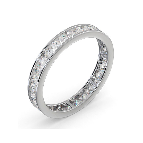 Mens 1ct G/Vs Diamond 18K White Gold Full Band Ring Item - Image 2