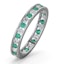 ETERNITY RING RAE DIAMONDS H/SI AND EMERALD 1.20CT - 18K WHITE GOLD - image 1