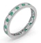 ETERNITY RING RAE DIAMONDS H/SI AND EMERALD 1.20CT - 18K WHITE GOLD - image 2