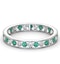 ETERNITY RING RAE DIAMONDS H/SI AND EMERALD 1.20CT - 18K WHITE GOLD - image 3