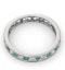 ETERNITY RING RAE DIAMONDS H/SI AND EMERALD 1.20CT - 18K WHITE GOLD - image 4
