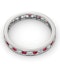 ETERNITY RING RAE DIAMONDS H/SI AND RUBY 1.30CT - 18K WHITE GOLD - image 4