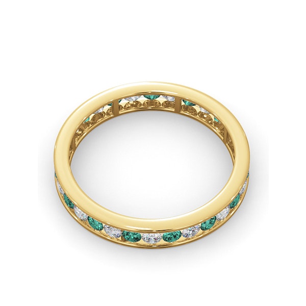 ETERNITY RING RAE DIAMONDS H/Si AND EMERALD 1.20CT - 18K GOLD - Image 4