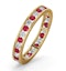 ETERNITY RING RAE DIAMONDS G/VS AND RUBY 1.30CT - 18K GOLD - image 1