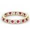 ETERNITY RING RAE DIAMONDS G/VS AND RUBY 1.30CT - 18K GOLD - image 3