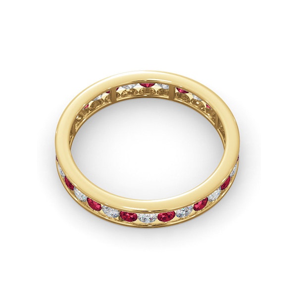 ETERNITY RING RAE DIAMONDS H/SI AND RUBY 1.30CT - 18K GOLD - Image 4