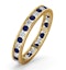 ETERNITY RING RAE DIAMONDS H/Si AND SAPPHIRE 1.40CT - 18K GOLD - image 1