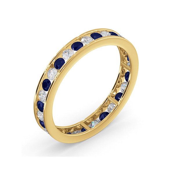 ETERNITY RING RAE DIAMONDS H/Si AND SAPPHIRE 1.40CT - 18K GOLD - Image 2