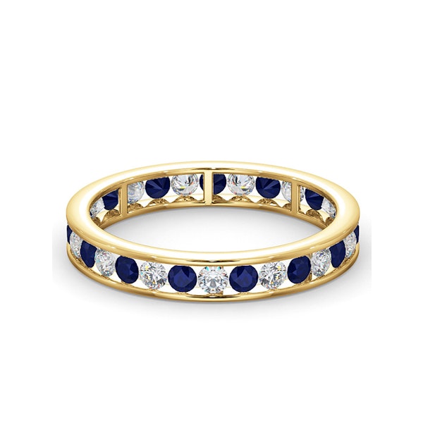 ETERNITY RING RAE DIAMONDS H/Si AND SAPPHIRE 1.40CT - 18K GOLD - Image 3