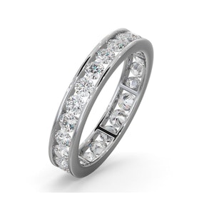Diamond Eternity Ring Rae Channel Set 1.50ct H/Si in Platinum