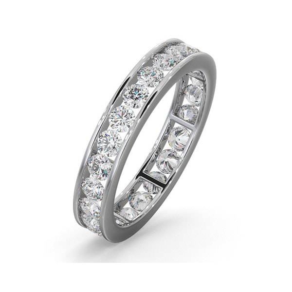 Diamond Eternity Ring Rae Channel Set 1.50ct H/Si in 18K White Gold - Image 1
