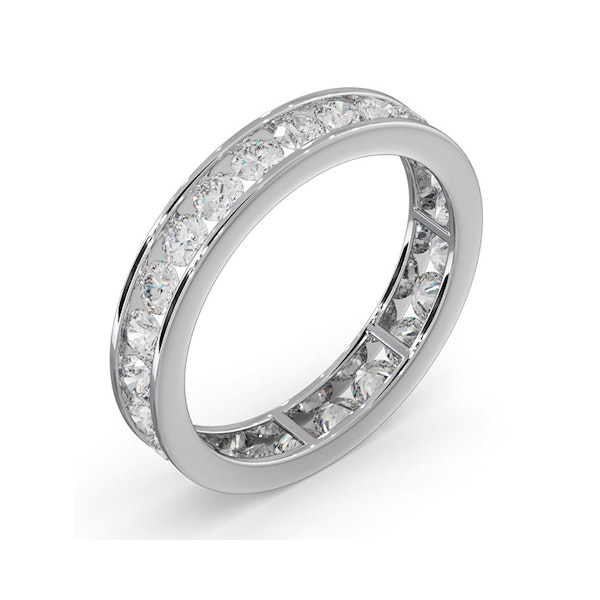 Diamond Eternity Ring Rae Channel Set 1.50ct H/Si in Platinum - Image 2