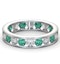 ETERNITY RING RAE DIAMONDS H/SI AND EMERALD 1.70CT - 18K WHITE GOLD - image 3