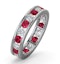 ETERNITY RING RAE DIAMONDS H/SI AND RUBY 1.80CT - 18K WHITE GOLD - image 1