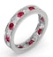 ETERNITY RING RAE DIAMONDS H/SI AND RUBY 1.80CT - 18K WHITE GOLD - image 2