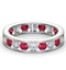 ETERNITY RING RAE DIAMONDS H/SI AND RUBY 1.80CT - 18K WHITE GOLD - image 3