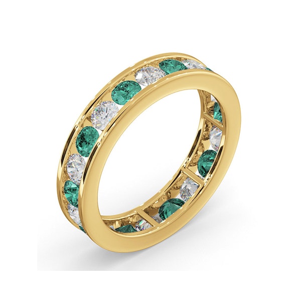 ETERNITY RING RAE DIAMONDS H/SI AND EMERALD 1.70CT - 18K GOLD - Image 2