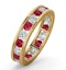 ETERNITY RING RAE DIAMONDS H/SI AND RUBY 1.80CT - 18K GOLD - image 1