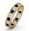 ETERNITY RING RAE DIAMONDS H/SI AND SAPPHIRE 1.90CT - 18K GOLD - image 1