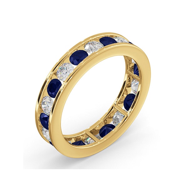 ETERNITY RING RAE DIAMONDS H/SI AND SAPPHIRE 1.90CT - 18K GOLD - Image 2