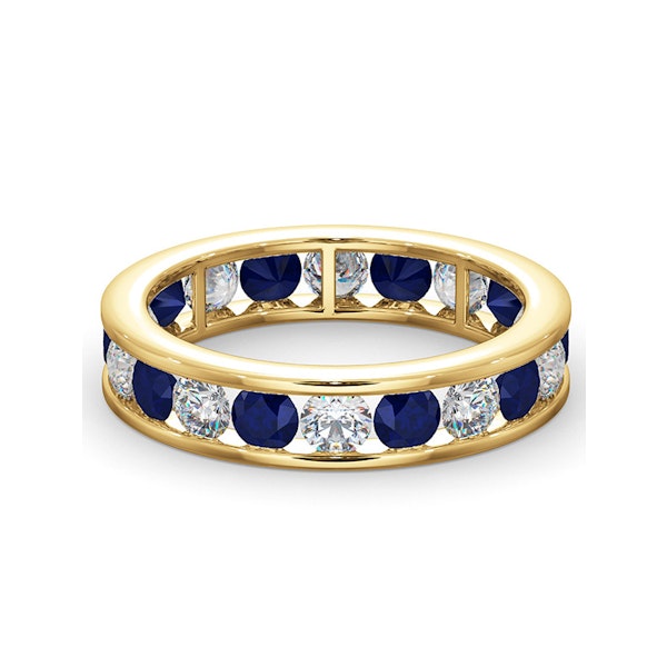 ETERNITY RING RAE DIAMONDS H/SI AND SAPPHIRE 1.90CT - 18K GOLD - Image 3