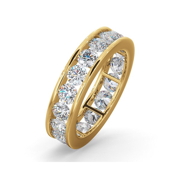 Mens 3ct H/Si Diamond 18K Gold Full Band Ring - Image 1