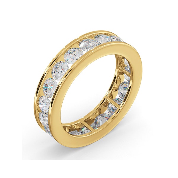 Mens 3ct G/Vs Diamond 18K Gold Full Band Ring - Image 2