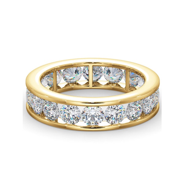 Mens 3ct H/Si Diamond 18K Gold Full Band Ring - Image 3