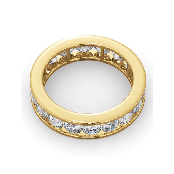 Mens 3ct H/Si Diamond 18K Gold Full Band Ring - Image 4