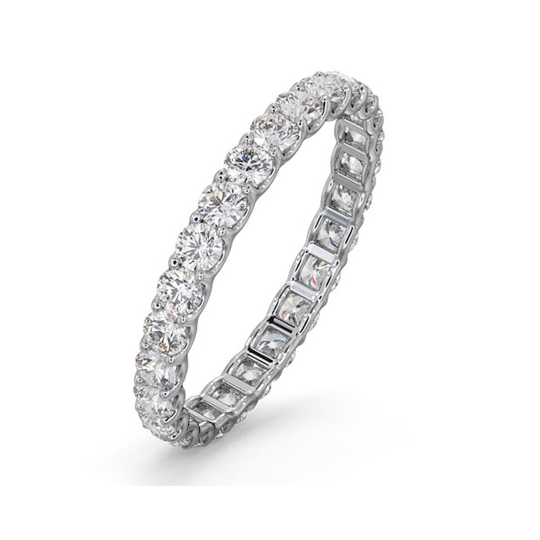 Mens 1ct G/Vs Diamond 18K White Gold Full Band Ring - Image 1