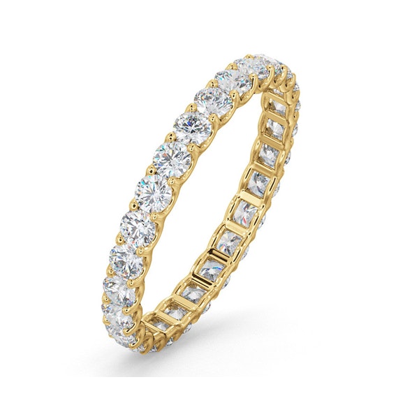 Chloe Lab Diamond Eternity Ring 18K Gold Claw Set 1.00ct H/Si - Image 1