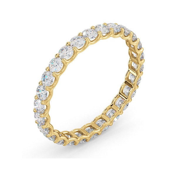 Mens 1ct G/Vs Diamond 18K Gold Full Band Ring - Image 2