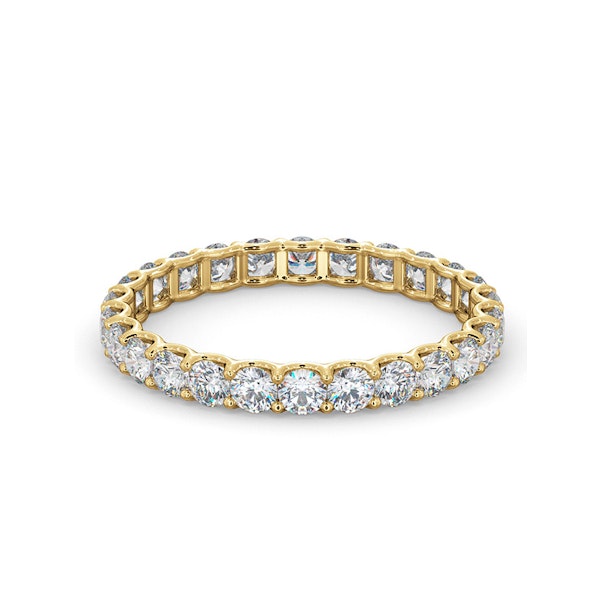 Chloe Lab Diamond Eternity Ring 18K Gold Claw Set 1.00ct G/Vs - Image 3