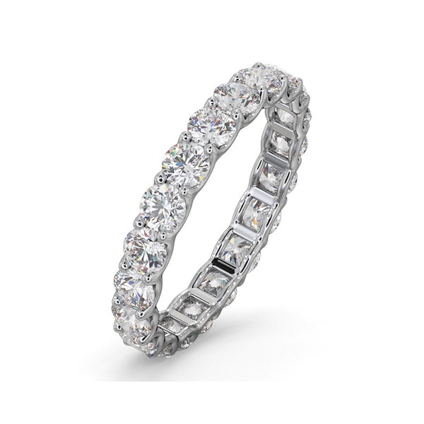 Mens 2ct G/Vs Diamond 18K White Gold Full Band Ring - Image 1