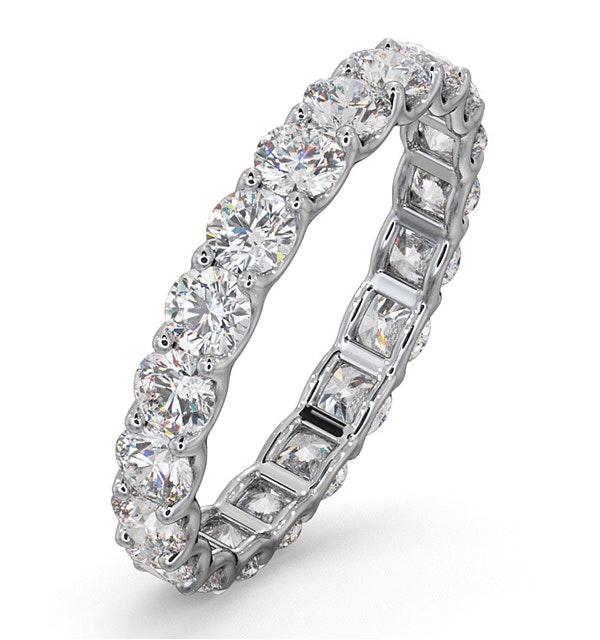 Chloe Lab Diamond Eternity Ring Platinum Claw Set 2.00ct H/Si - image 1