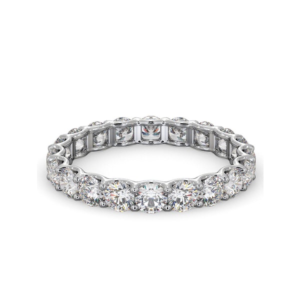 Chloe Lab Diamond Eternity Ring 18K White Gold Claw Set 2.00ct F/VS - Image 4