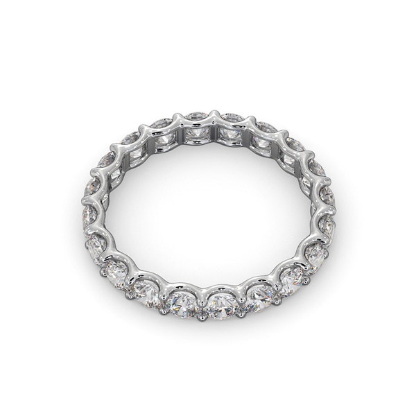 Mens 2ct G/Vs Diamond 18K White Gold Full Band Ring - Image 4