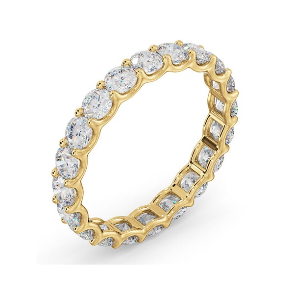 Mens 2ct G/Vs Diamond 18K Gold Full Band Ring - Image 2