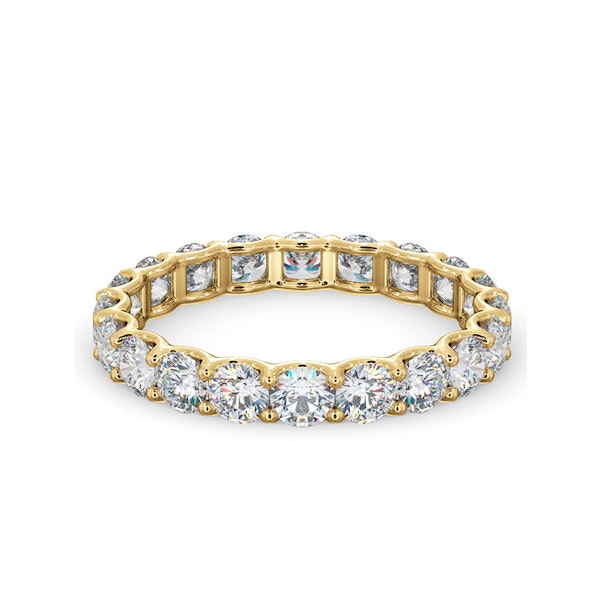 Chloe Lab Diamond Eternity Ring 18K Gold Claw Set 2.00ct F/VS - Image 3