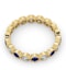 Emily 18K Gold Sapphire 0.70ct and H/SI 0.50CT Diamond Eternity Ring - image 4