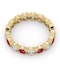 Emily 18K Gold Ruby 0.70ct and G/VS 1CT Diamond Eternity Ring - image 4