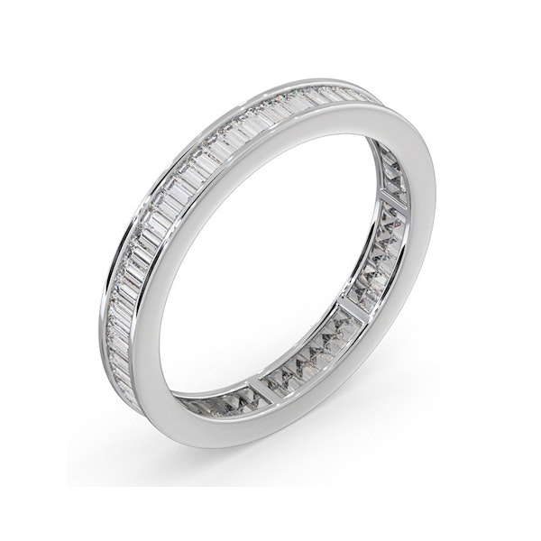 Mens 1ct G/Vs Diamond Platinum Full Band Ring - Image 2